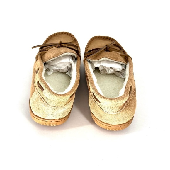 KINGSIZE Men's SUEDE TRACKER SLIPPERS Tan- Size 9 EW - Picture 5 of 8